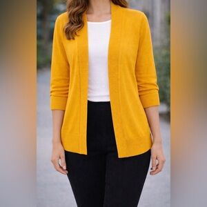 Cielo Women's Vibrant gold Cardigan Sweater